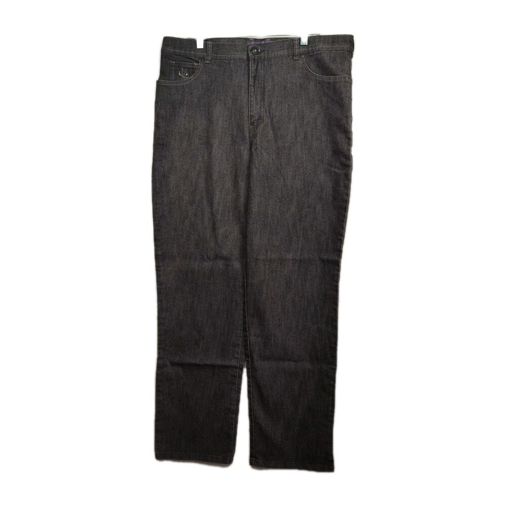 🔥🔥🔥Gloria Vanderbilt‎ Jeans Women's 18 Dark Gray Straight Leg VGC 🔥🔥🔥